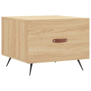 vidaXL Salontafel 50x50x35 cm bewerkt hout sonoma eikenkleurig