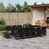 vidaXL 15-delige Tuinset met kussens poly rattan zwart