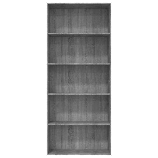 vidaXL Boekenkast 80x30x189 cm bewerkt hout grijs sonoma eikenkleurig