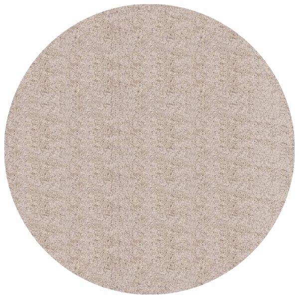 vidaXL Vloerkleed PAMPLONA shaggy hoogpolig modern Ø 100 cm beige