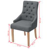 vidaXL Eetkamerstoelen 6 st stof donkergrijs