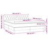 vidaXL Boxspring met matras en LED stof taupe 160x200 cm