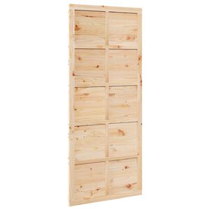 vidaXL Schuifdeur Naturel 100 x 2,5 x 208 cm Massief grenenhout