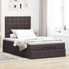 vidaXL Ottoman bed met matras 120x190 cm stof donkerbruin