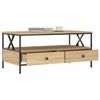 vidaXL Salontafel 100x51x45 cm bewerkt hout sonoma eikenkleurig