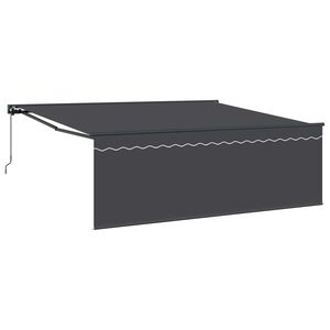 vidaXL Zijde Frame Geel en Wit 350 x 250 cm Polyester met PU-coating
