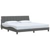 vidaXL Bedframe zonder matras "Hanko" stof donkergrijs 200x200 cm