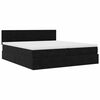 vidaXL Ottoman bed met matrassen 200x200cm fluweel zwart