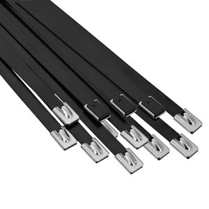 vidaXL Kabelbinders 12 st 7,9 x 600 mm Zwart
