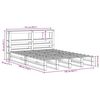 vidaXL Bedframe zonder matras massief grenenhout wasbruin 135x190 cm