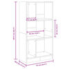 vidaXL Boekenkast 57x28,5x107,5 cm bewerkt hout sonoma eikenkleurig