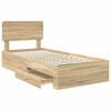 vidaXL Bedframe met hoofdeinde Sonoma Eiken 90 x 200 cm Bewerkt hout