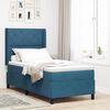 vidaXL Boxspringbed met matras met LED Blauw 90 x 190 cm Fluweel