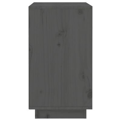 vidaXL Wijnkast 55,5x34x61 cm massief grenenhout grijs