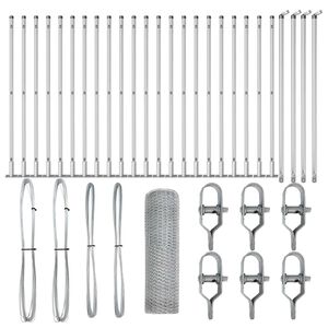 vidaXL Afrasteringspaal Zilverkleurig