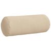 vidaXL Bolster Kussens 2 stuks Cr&egrave;me &Oslash; 15 x 40 cm Microvezel Stof