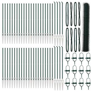 vidaXL Gecombineerd draadhek met spikes 100 x 1,4 m (B x H)