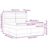 vidaXL Boxspringbed met matras met hoofdeinde Bruin 140 x 200 cm Stof