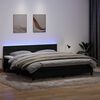vidaXL Boxspring met matras en LED fluweel zwart 200x220 cm