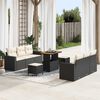 vidaXL Tuin Sofa Set 9 pcs Zwart poly rattan