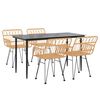 vidaXL 5-delige Tuinset poly rattan