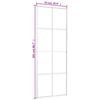 vidaXL Schuifdeur 76x205 cm ESG-glas en aluminium zwart