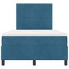 vidaXL Boxspringbed met matras Donkerblauw 120 x 200 cm Fluweel