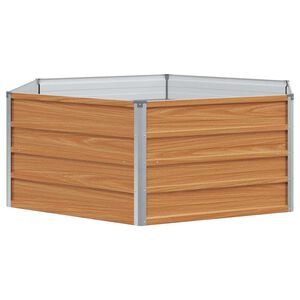 vidaXL Verhoogd Tuinbed Hout Uiterlijk 129 x 129 x 45 cm