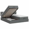 vidaXL Ottoman bed met matras met hoofdeinde 2 st Donkergrijs Stof