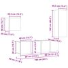 vidaXL TV-kast Wandgemonteerd 4 pcs Artisan Eiken Bewerkt hout