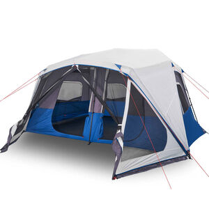 vidaXL Tent met LED 10-persoons snelontgrendeling lichtblauw
