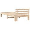 vidaXL Bedframe met hoofdeinde Naturel 75 x 190 cm Massief grenenhout