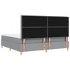 vidaXL LED Box Spring Bed met matras Lichtgrijs 200 x 200 cm Stof