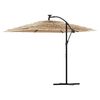 vidaXL Parasol met stalen paal 269x269x235 cm bruin