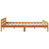 vidaXL Bed met matras massief grenenhout wasbruin 140x190 cm