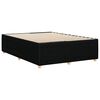 vidaXL Bedframe zonder matras stof zwart 140x200 cm