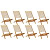 vidaXL Tuinstoelen 8 st inklapbaar massief acaciahout beige