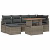 vidaXL Tuin Sofa Set 7 st Grijs Poly riet