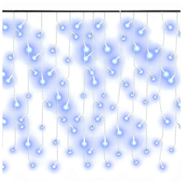 vidaXL Lichtgordijn met 400 LED's en 8 functies 10 m blauw