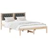 vidaXL Bedframe Donkergrijs 150 x 200 cm Massief grenenhout