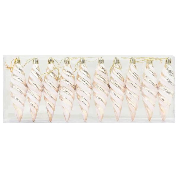 vidaXL Kerst Spiralvorm Bal 40 pcs champagne