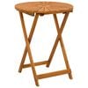 vidaXL Vouw Tuin Tafel Naturel &Oslash;60 x 75 cm Massief Acaciahout