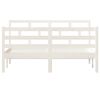 vidaXL Bedframe massief grenenhout wit 140x190 cm