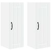 vidaXL Wandkast LUCCA 2 pcs Wit 30 x 31 x 80 cm Bewerkt hout