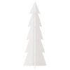 vidaXL Kerstdecoratie kerstboom 112 cm massief grenenhout wit