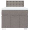 vidaXL Boxspring met matras stof taupe 90x190 cm