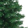vidaXL Hoek Kunstkerstboom met 300 LED Groen 180 cm PVC en Metaal