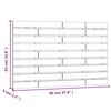 vidaXL Hoofdbord wandmontage 96x3x63 cm massief grenenhout wit