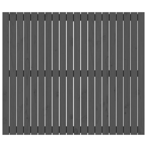 vidaXL Wandhoofdbord 127,5x3x110 cm massief grenenhout grijs