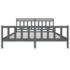 vidaXL Bedframe massief hout grijs 200x200 cm